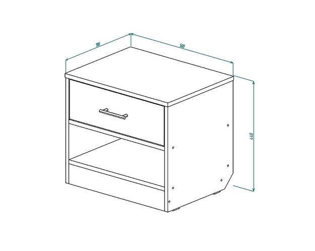 Стандартная прикроватная тумбочка