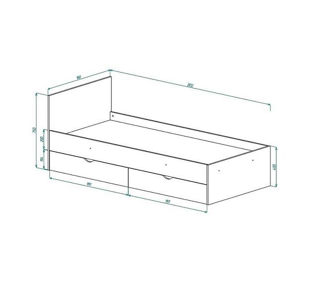 Сборка односпальной кровати с выдвижными ящиками