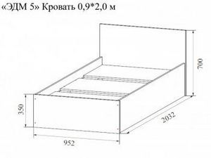 Кровать 900 Эдем-5 в Ноябрьске - noyabrsk.ok-mebel.com | фото 3