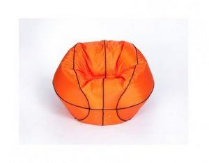 Кресло-мешок Баскетбольный мяч большой оранжево-черное в Ноябрьске - noyabrsk.ok-mebel.com | фото 1