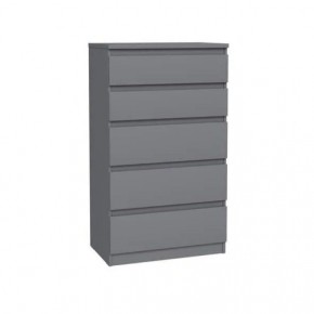 2.03.02.070.4 КАСТОР комод 5 ящиков RU серый в Ноябрьске - noyabrsk.ok-mebel.com | фото