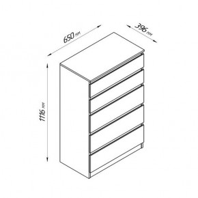 2.03.02.070.4 КАСТОР комод 5 ящиков RU серый в Ноябрьске - noyabrsk.ok-mebel.com | фото 2