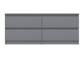 2.03.03.100.4 КАСТОР тумба 4 ящика RU серая в Ноябрьске - noyabrsk.ok-mebel.com | фото 2