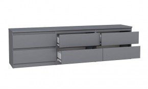 2.03.03.110.4 КАСТОР тумба 6 ящиков RU серая в Ноябрьске - noyabrsk.ok-mebel.com | фото 3