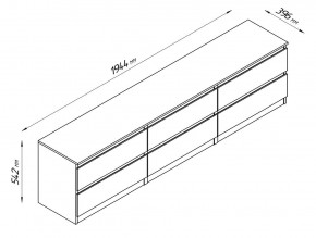 2.03.03.110.4 КАСТОР тумба 6 ящиков RU серая в Ноябрьске - noyabrsk.ok-mebel.com | фото 4