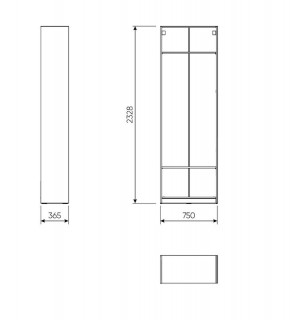 2.06.07.240.4 МАКС стеллаж 75х36х233 серый в Ноябрьске - noyabrsk.ok-mebel.com | фото 2