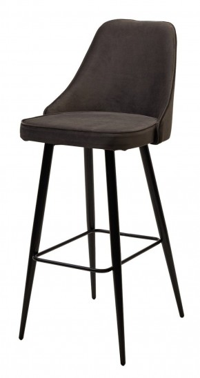 Барный стул NEPAL-BAR ГРАФИТ #14, велюр/ черный каркас (H=78cm) М-City в Ноябрьске - noyabrsk.ok-mebel.com | фото