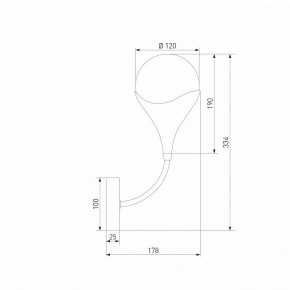 Бра Eurosvet Calyx 60168/1 латунь в Ноябрьске - noyabrsk.ok-mebel.com | фото 3