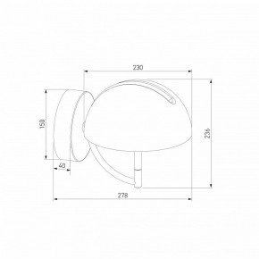 Бра Eurosvet Emisfero 50083/1 LED золото в Ноябрьске - noyabrsk.ok-mebel.com | фото 3