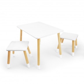 Детский комплект стол и два табурета Rolti Baby (белая столешница/белое сиденье/береза ножки) в Ноябрьске - noyabrsk.ok-mebel.com | фото