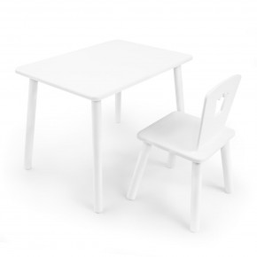 Детский комплект стол и стул «Корона» Rolti Baby (белый/белый, массив березы/мдф) в Ноябрьске - noyabrsk.ok-mebel.com | фото