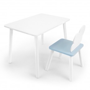 Детский комплект стол и стул «Облачко» Rolti Baby (белый/голубой, массив березы/мдф) в Ноябрьске - noyabrsk.ok-mebel.com | фото 1