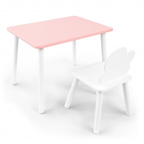 Детский комплект стол и стул «Облачко» Rolti Baby (розовый/белый, массив березы/мдф) в Ноябрьске - noyabrsk.ok-mebel.com | фото 1