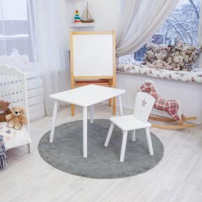 Детский комплект стол и стул «Звезда» Rolti Baby (белый/белый, массив березы/мдф) в Ноябрьске - noyabrsk.ok-mebel.com | фото 2