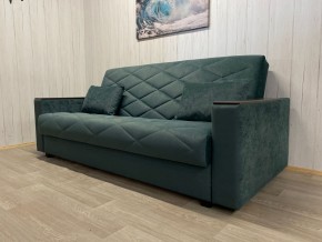 Диван Престиж-15 (НПБ+МДФ) велюр Sensey bottle green в Ноябрьске - noyabrsk.ok-mebel.com | фото