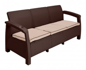 Диван Yalta Premium Sofa 3 Set (Ялта) шоколадный (+подушки под спину) в Ноябрьске - noyabrsk.ok-mebel.com | фото 2