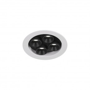 DK2510-WB Встраиваемый светильник SPACE со светодиодом d65 220V 8W 38° 4000К IP20 белый/черный алюминий в Ноябрьске - noyabrsk.ok-mebel.com | фото 4