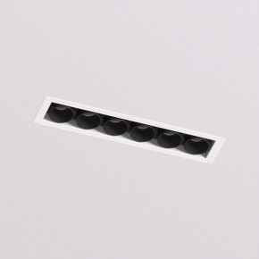 DK2531-WB Встраиваемый светильник SPACE со светодиодом под шпатлевку L126mm 220V 10W 38° 4000К IP20 белый/черный алюминий в Ноябрьске - noyabrsk.ok-mebel.com | фото 2