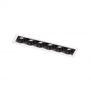 DK2531-WB Встраиваемый светильник SPACE со светодиодом под шпатлевку L126mm 220V 10W 38° 4000К IP20 белый/черный алюминий в Ноябрьске - noyabrsk.ok-mebel.com | фото 6