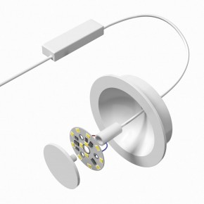 DK2700-WH Встраиваемый светильник, IP 20, 7 Вт, LED 3000, белый, алюминий в Ноябрьске - noyabrsk.ok-mebel.com | фото 4