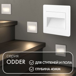 DK3050-WH Светильник встраиваемый в стену, IP 20, LED 3000, 1 Вт, белый, пластик в Ноябрьске - noyabrsk.ok-mebel.com | фото 5