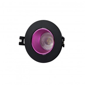 DK3061-BK+PI Встраиваемый светильник, IP 20, 10 Вт, GU5.3, LED, черный/розовый, пластик в Ноябрьске - noyabrsk.ok-mebel.com | фото