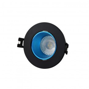 DK3061-BK+СY Встраиваемый светильник, IP 20, 10 Вт, GU5.3, LED, черный/голубой, пластик в Ноябрьске - noyabrsk.ok-mebel.com | фото