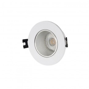 DK3061-WH+CH Встраиваемый светильник, IP 20, 10 Вт, GU5.3, LED, белый/хром, пластик в Ноябрьске - noyabrsk.ok-mebel.com | фото