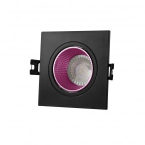 DK3071-BK+PI Встраиваемый светильник, IP 20, 10 Вт, GU5.3, LED, черный/розовый, пластик в Ноябрьске - noyabrsk.ok-mebel.com | фото 1
