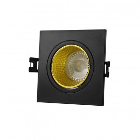 DK3071-BK+YE Встраиваемый светильник, IP 20, 10 Вт, GU5.3, LED, черный/желтый, пластик в Ноябрьске - noyabrsk.ok-mebel.com | фото