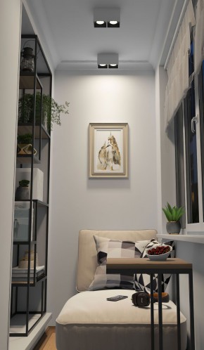 DK3085-WB+WH Светильник накладной IP 20, 10 Вт, GU5.3, LED, бело-черный/белый, пластик в Ноябрьске - noyabrsk.ok-mebel.com | фото 2