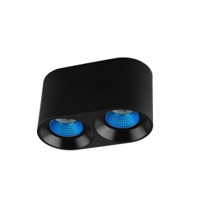 DK3096-BK+CY Светильник накладной IP 20, 10 Вт, GU5.3, LED, черный/голубой, пластик в Ноябрьске - noyabrsk.ok-mebel.com | фото