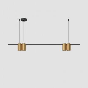 DK4061-BK+SG Подвесной светильник ORBIT, IP20, 4xGU10 LED до 15 Вт, черный + сатинированное золото, алюминий в Ноябрьске - noyabrsk.ok-mebel.com | фото 2