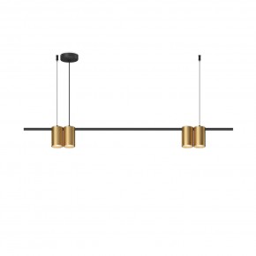 DK4061-BK+SG Подвесной светильник ORBIT, IP20, 4xGU10 LED до 15 Вт, черный + сатинированное золото, алюминий в Ноябрьске - noyabrsk.ok-mebel.com | фото 3