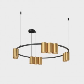 DK4065-BK+SG Подвесной светильник ORBIT , IP20, 10xGU10 LED до 15 Вт, черный + сатинированное золото, алюминий в Ноябрьске - noyabrsk.ok-mebel.com | фото 2