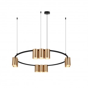 DK4065-BK+SG Подвесной светильник ORBIT , IP20, 10xGU10 LED до 15 Вт, черный + сатинированное золото, алюминий в Ноябрьске - noyabrsk.ok-mebel.com | фото 3