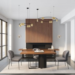 DK4065-BK+SG Подвесной светильник ORBIT , IP20, 10xGU10 LED до 15 Вт, черный + сатинированное золото, алюминий в Ноябрьске - noyabrsk.ok-mebel.com | фото 4