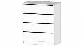ЭЛЕГАНТ Комод 4 ящика (белый) в Ноябрьске - noyabrsk.ok-mebel.com | фото