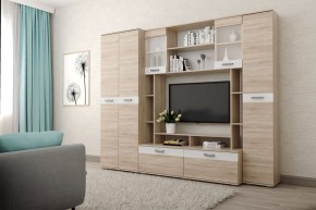 Гостиная Белла (Дуб Сонома/Белый глянец) в Ноябрьске - noyabrsk.ok-mebel.com | фото