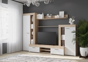 Гостиная Дельта (Сонома/Белый) в Ноябрьске - noyabrsk.ok-mebel.com | фото 3