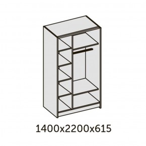 ИННЭС-5 Шкаф-купе 2-х дв. 1400 (2дв. Ф1 - бодега белая) в Ноябрьске - noyabrsk.ok-mebel.com | фото 2