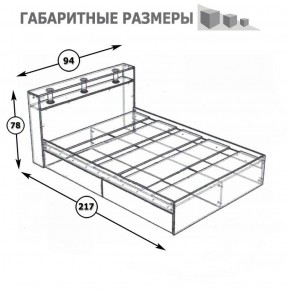 Камелия Кровать 0900, цвет белый, ШхГхВ 93,5х217х78,2 см., сп.м. 900х2000 мм., без матраса, основание есть в Ноябрьске - noyabrsk.ok-mebel.com | фото 3