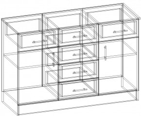 СОФИЯ Комод К1200 2Д (венге/дуб белфорт) в Ноябрьске - noyabrsk.ok-mebel.com | фото 3