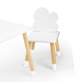 Комплект детской мебели стол и два стула Облачко (Белый/Белый/Береза) в Ноябрьске - noyabrsk.ok-mebel.com | фото
