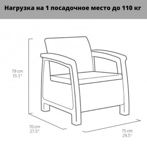 Комплект мебели Корфу Рест (Corfu Rest - without table) коричневый в Ноябрьске - noyabrsk.ok-mebel.com | фото 3