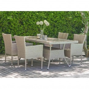 Комплект плетеной мебели AM-196/T196 Beige 4Pcs (4+1) в Ноябрьске - noyabrsk.ok-mebel.com | фото