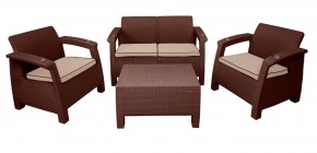 Комплект уличной мебели Yalta Premium Terrace Set (Ялта) шоколадый (+подушки под спину) в Ноябрьске - noyabrsk.ok-mebel.com | фото 1