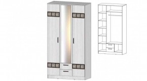КОСТА-РИКА Шкаф 3-х створчатый (анкор светлый) в Ноябрьске - noyabrsk.ok-mebel.com | фото