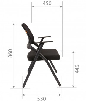 Кресло для посетителей CHAIRMAN NEXX (ткань стандарт черный/сетка DW-61) в Ноябрьске - noyabrsk.ok-mebel.com | фото 7