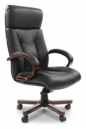 Кресло для руководителя Chairman 421 черный/орех темный, черный в Ноябрьске - noyabrsk.ok-mebel.com | фото 1